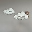 Clouds with teddy bear 3-piece – cute wall decoration for baby or kids’ room