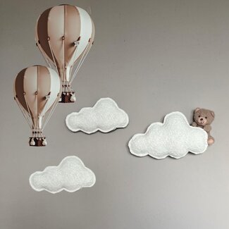 Nuages avec petit ours foncé | Ensemble 3 pièces