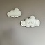 Nuages avec ourson 3 pièces – jolie décoration murale pour chambre d’enfant