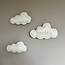 Clouds with teddy bear 3-piece – cute wall decoration for baby or kids’ room