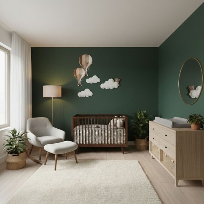 Wolken mit Bärchen 3-teilig – süße Wanddekoration fürs Baby- und Kinderzimmer