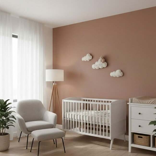 Wolkjes met beertje 3-delig – schattige wanddecoratie voor baby- en kinderkamer