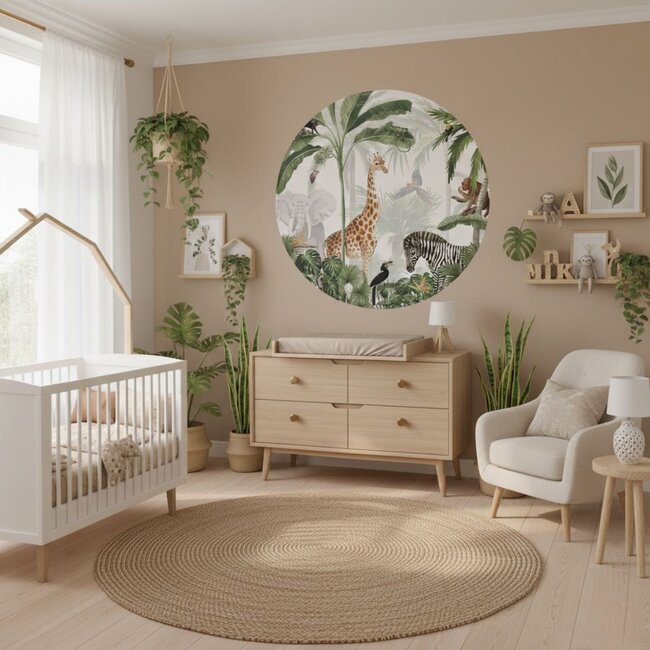 Wall Circle Jungle Jive – Playful jungle wall decor for the kids’ room