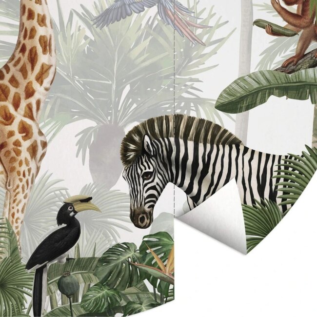 Cercle mural Jungle Jive – Décoration murale jungle ludique pour la chambre d’enfant