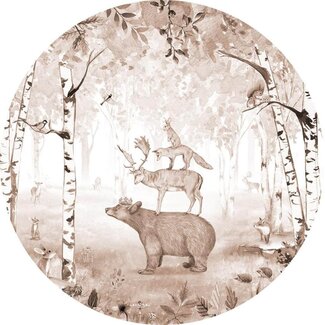 Kikki Belle Wall circle bear king | Brown