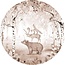 Bear King Wall Circle – Brown with bear, deer, fox and rabbit in the forest