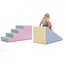 XL foam block slide in soft pastel tones for nursery and playroom