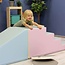 Toboggan XL en blocs de mousse aux tons pastel doux pour chambre d’enfant et aire de jeu