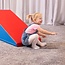 XL foam block slide in blue and red – sturdy and fun for nursery and playroom
