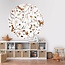 Wall Circle Playful Forest – playful foxes and branches for the kids’ room