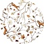 Cercle Mural Playful Forest – renards ludiques et branches