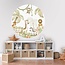 Cercle Mural Savvanah Joy– animaux safari enfantins dans un style joyeux
