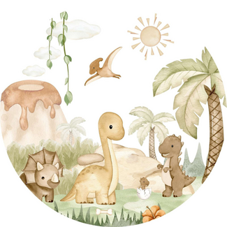 Oliver Robins Wandkreis Dino Babys