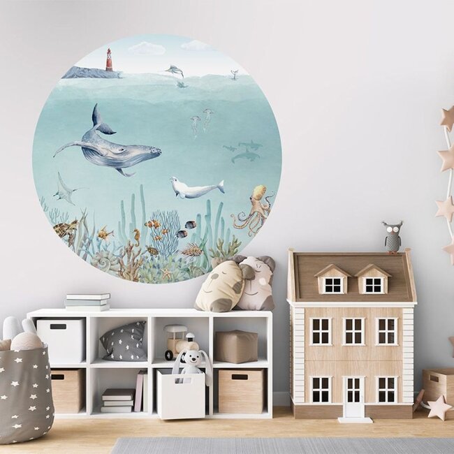 Cercle mural Secret Sealife | Monde sous-marin rêveur et apaisant