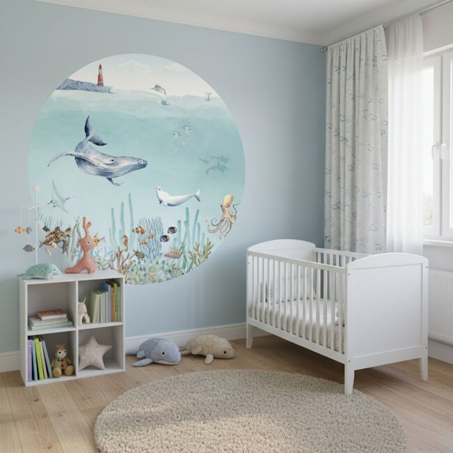Wall Circle Secret Sealife | Dreamy underwater world with sea life