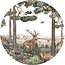 Wall Circle Forest Jive – woodland decor with deer and fox for kids’ room