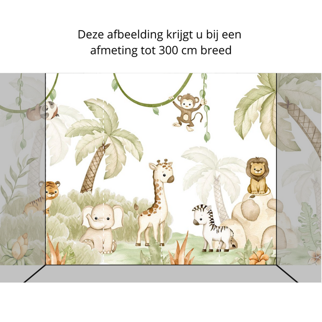 Savannah Joy vliesbehang – vrolijke safari dieren voor de kinderkamer