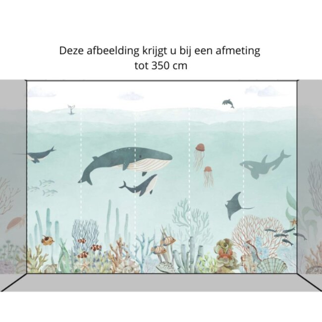 Sensational Sea papier intissé – monde sous-marin coloré avec dauphins et baleines