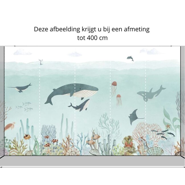 Sensational Sea papier intissé – monde sous-marin coloré avec dauphins et baleines