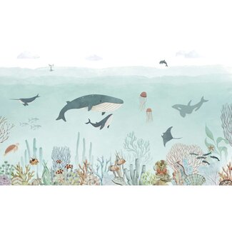 Oliver Robins Fotobehang Sensational sea - blauw | Vliesbehang