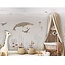 Sensational Sea non-woven wallpaper – warm underwater world in brown tones with dolphins and whales