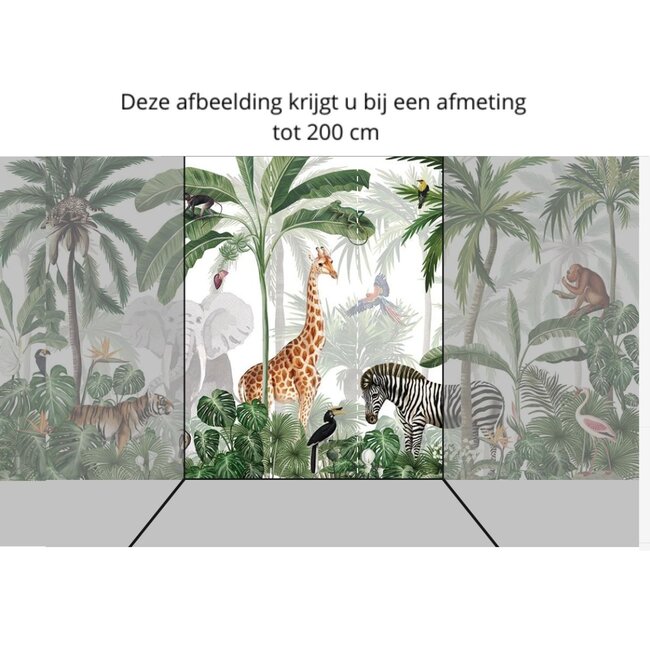 Jungle Jive papier intissé – jungle colorée avec animaux et plantes