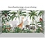 Jungle Jive papier intissé – jungle colorée avec animaux et plantes
