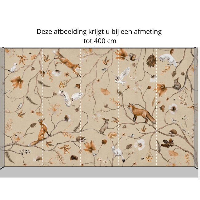 Playful Forest Vliestapete Beige für Baby- und Kinderzimmer