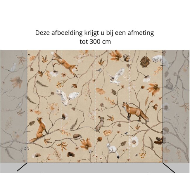 Playful Forest Vliestapete Beige für Baby- und Kinderzimmer