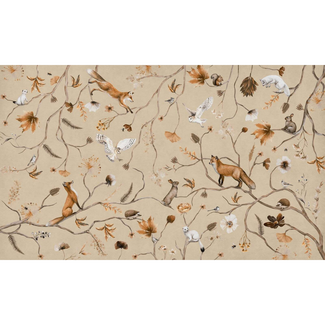 Kikki Belle Fototapete Playful Forest - Beige | Vlies-Tapete