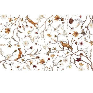 Kikki Belle Papier Peint Photo Playful Forest - Blanc | Intissé