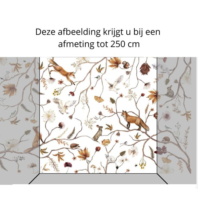 Papier peint photo Playful Forest blanc – motif forêt apaisant pour chambre bébé et enfant