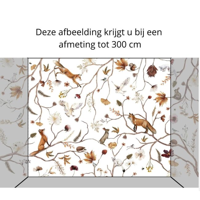 Papier peint photo Playful Forest blanc – motif forêt apaisant pour chambre bébé et enfant