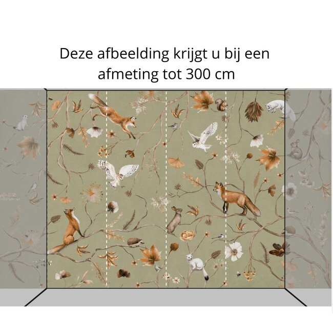 Playful Forest Green Photo Wallpaper – calm forest design for nursery and kids room