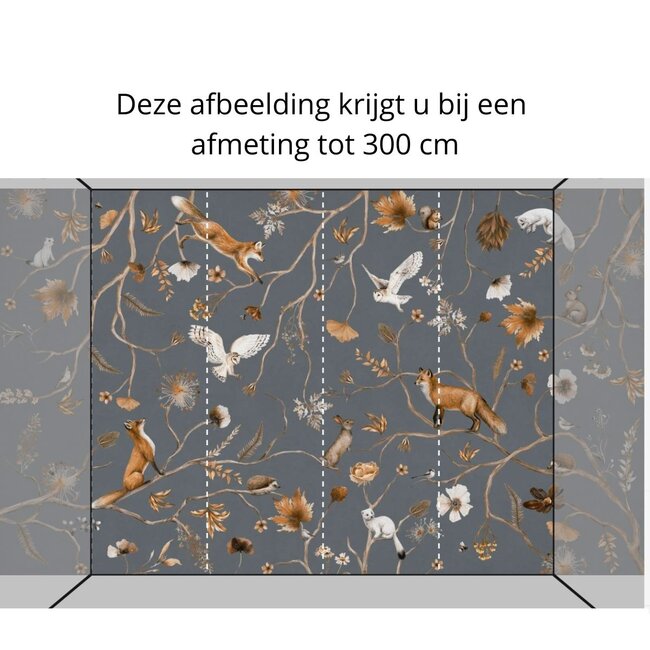 Playful Forest blue Photo Wallpaper – calm forest design for nursery and kids room