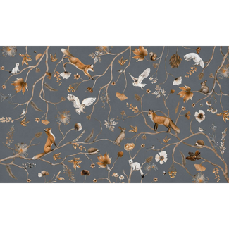 Kikki Belle Papier Peint Photo Playful Forest - bleu | Intissé