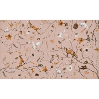 Kikki Belle Papier Peint Photo Playful Forest - rose| Intissé