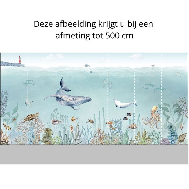 Fotobehang Secret Sealife – betoverend zeeleven met walvis en dolfijn voor kinderkamer