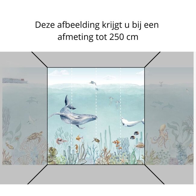 Papier peint photo Secret Sealife – monde marin enchanteur avec baleine et dauphin pour chambre enfant