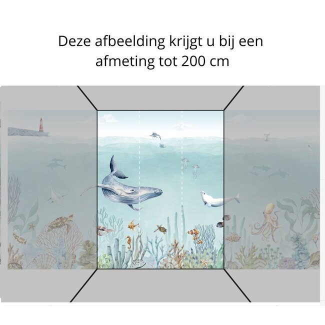 Fotobehang Secret Sealife – betoverend zeeleven met walvis en dolfijn voor kinderkamer