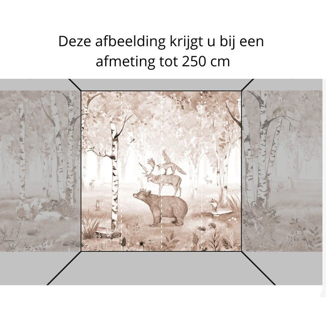 Fototapete Bear King – ruhiges Waldmotiv für Baby- und Kinderzimmer