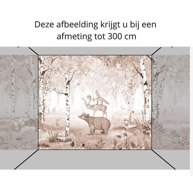 Fotobehang  Bear King– rustgevend bosontwerp voor baby- en kinderkamer