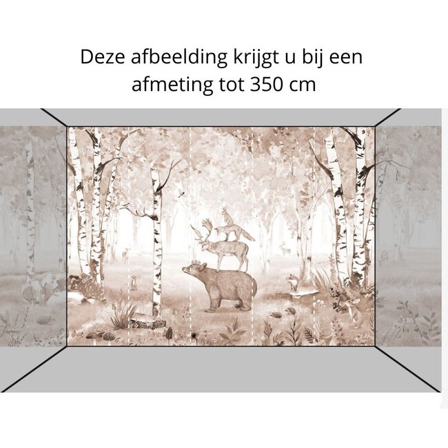 Bear King Photo Wallpaper – calm forest design for nursery and kids room