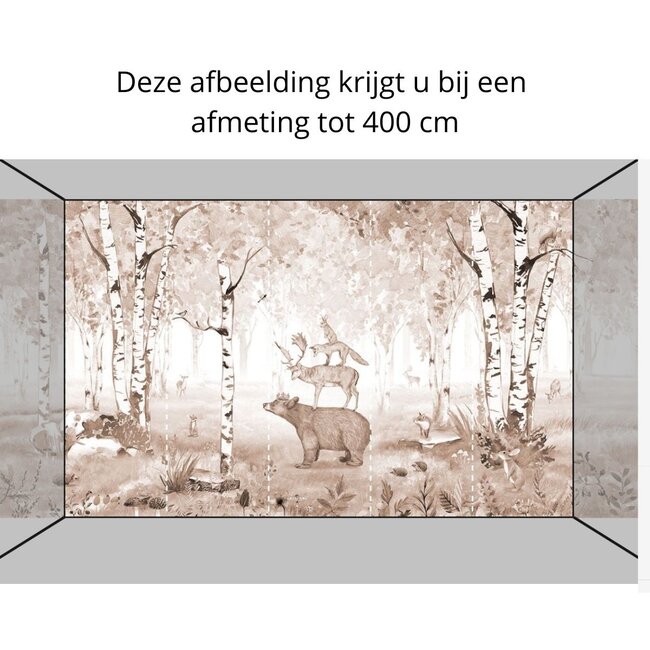 Papier peint photo Bear King – motif forêt apaisant pour chambre bébé et enfant