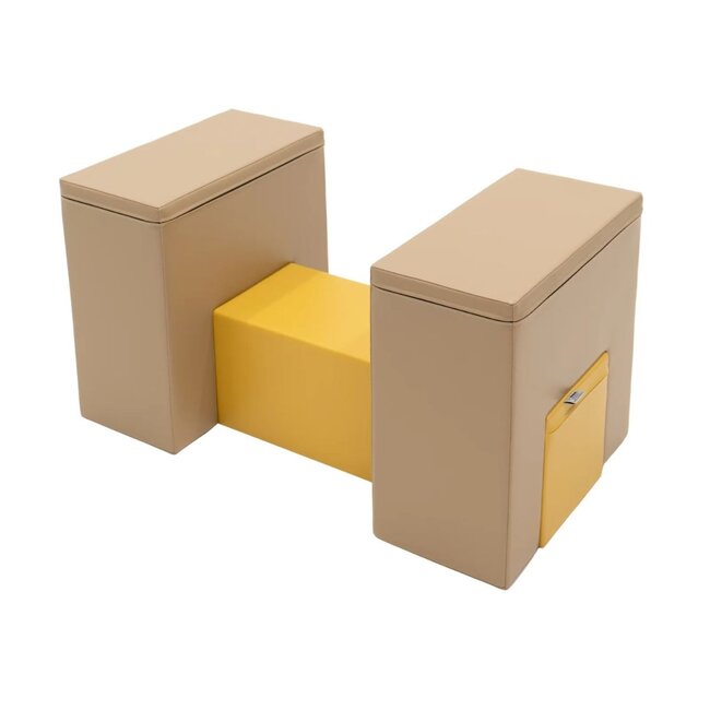 Foamblokken balans brug in beige/honey tinten – perfect voor balans en motoriek