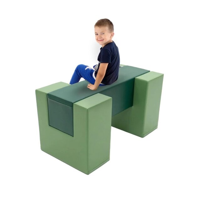 Foamblokken balans brug in groene tinten – perfect voor balans en motoriek