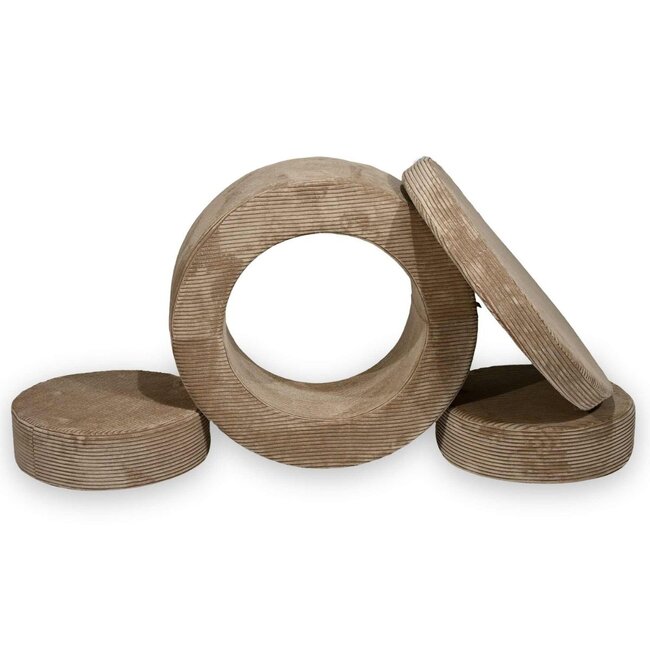 Pouf modulaire en tissu côtelé – jeu polyvalent et développement créatif | Toffee