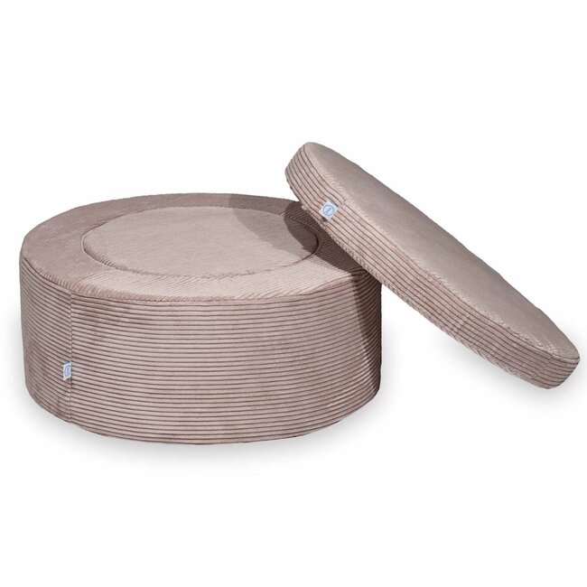 Pouf modulaire en tissu côtelé – jeu polyvalent et développement créatif | Rose