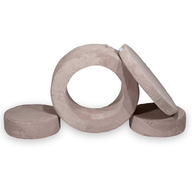 Modular Corduroy Pouf – versatile play and creative development | Pink