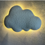 Handgefertigte Wolkenlampe aus Bouclé mit LED – Stimmungslicht